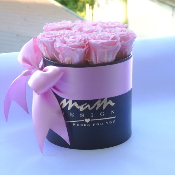 Stabilizované ruže - malý box ruží èierny - ružové ruže