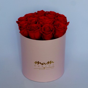 Stabilizované ruže - ve¾ký box ružový - èervené ruže